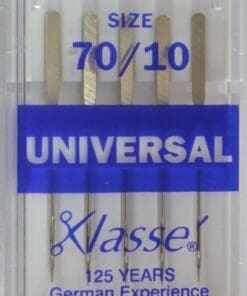 Klasse Sewing Machine Needles, UNIVERSAL Size 70 / 10, Pack of 5 Needles