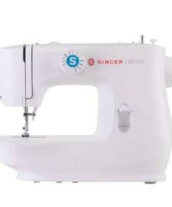 Singer M2105 Portable Sewing Machine, 8 Built-in Stitches, 4 Step Buttonhole, Foot Controller, Adjustable Stitch Length and Width, Accessories Kit, for Garments, Quilts and More