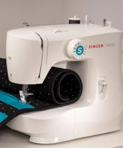 Singer M2105 Portable Sewing Machine, 8 Built-In Stitches, 4 Step Buttonhole, Foot Controller, Adjustable Stitch Length And Width, Accessories Kit, For Garments, Quilts And More - Image 4